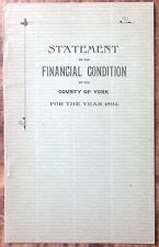 1892 BIDDEFORD YORK CO MAINE STATEMENT OF FINANCIAL CONDITION YEAR 1892  Z5420 picture