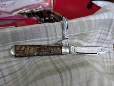 BOKER U.S.A. Repaired Bone Trapper 2-Blade Pocket Knife (Tree on Tang) VINTAGE picture