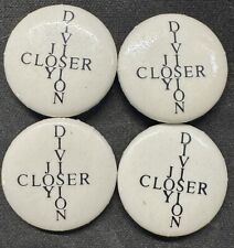 Vintage 1980s Joy Division Pinback Buttons - Set Of 4 - VG+EX Condition - RARE picture