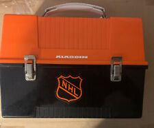 1970's CANADIAN NHL HOCKEY PLASTIC DOME LUNCH BOX & THERMOS aladdin Rare picture