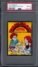 (POP 6) 1971 Donruss Ticky-Tacky PSA 8 Tattoo Non Sports Wax Pack picture