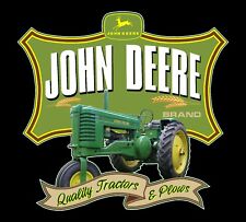 John Deere Vintage Quality Tractors & Plow Recreated - Emblem Sticker Decal picture