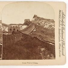 Great Wall China Landscape Stereoview c1898 Strohmeyer Wyman Chinese Photo H1001 picture