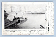 1907. COMBINATION BRIDGE ACROSS MIISSOURI AT SIOUX CITY. POSTCARD FX24 picture