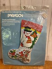 Frosty and Friends Needlepoint Rudolph Needlecraft Christmas Stocking Kit# 6426 picture