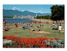 KITSILANO BEACH & ENGLISH BAY SKYLINE Vancouver, B.C., Canada Postcard picture