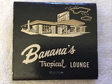BANANA’S TROPICAL LOUNGE & STEAK HOUSE VINTAGE ADVERTISING MATCHBOOK picture