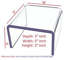 T'z Tagz Any 3-Inch-Deep Clear Acrylic Riser Display Stands New 2 Pack Variation picture