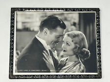 Vintage small framed Clark Gable And Constance Bennett photograph 4 X 5” picture