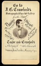 1870s CDV Photo Oregon Photographer Studio Advertising w Self Portrait picture