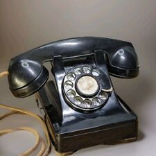 Vintage 1940s WESTERN ELECTRIC 302 ROTARY TELEPHONE Bakelite & Metal Phone H1 F1 picture