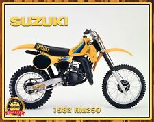 1982 Suzuki RM250 - Motocross - Motorcycles - Metal Sign 11 x 14 picture