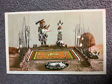 Altar of the Snake Fraternity Hopi Indians Postcard Fred Harvey picture