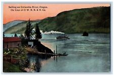 c1920s Sailing On Columbia River On Line Of O. W. R. R. & N. Co. OR Postcard picture