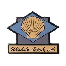 Vintage Waikiki Beach Hawaii Seashell Travel Souvenir Pin picture