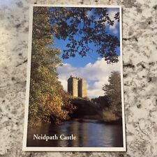 Picture Postcard Neidpath Castle Trees Hills Stream River Tweed Peebles picture