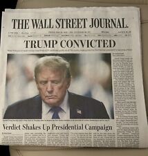Trump Convicted - Wall Street Journal Newspaper 5-31-24 - BRAND NEW Ships Flat picture
