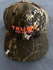 DONALD TRUMP (OFFICIAL) SAVE AMERICA (AUTHENTIC) CAMO MAGA RALLY CAP picture
