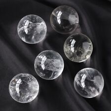 3PCS Natural Clear Quartz Sphere White Small Crystal Ball Reiki Healing 18mm picture
