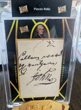 2022 Pieces Of The Past Thomas Jefferson Authentic Jumbo Handwriting Relic picture
