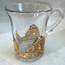 Antique EAPG Glass Cup, Souvenir, Detroit, Michigan, 3 3/4