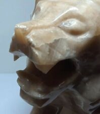 Majestic Hand Carved Marble Lion Statue vintage                                  picture