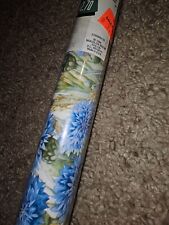 Vintage Marjolein Bastin Hallmark Gift Wrap Blue Floral Spring Summer 15 ft² picture