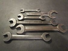 LOT OF 6 VINTAGE FARM IMPLEMENT MECHANIC WRENCHES MULTIPLE BRANDS & SIZES, NICE picture
