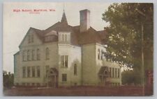 Hartford Wisconsin~High School Building~Vintage Postcard picture