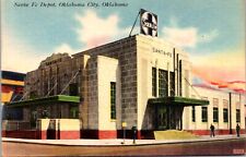Postcard Santa Fe Railroad Depot in Oklahoma City, Oklahoma picture