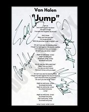 Van Halen Jump Song Lyrics Band Members Signature Autograph Reprint 8x10 Photo picture