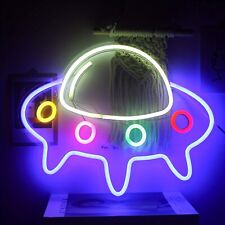 LED Neon Sign UFO Neon Light For Wall Decor Spaceship Alien Shaped Light By USB picture