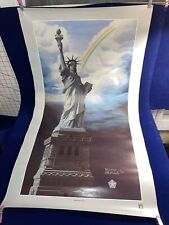1886-1986 STATUE OF LIBERTY Rainbow's End ELLIS ISLAND Poster W Skolnick 37 X 21 picture