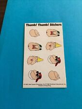 Vintage ~ 1992 ~ LITTLE CAESARS ~ Thumb Stickers ~  6 Total ~ Promotional Item  picture
