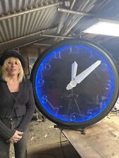 Very larger Original  Glo-Dial neon clock. 44” rare picture