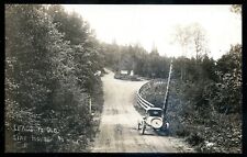 USA 1910s Road to Line House Old Car. Real Photo Postcard picture