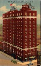 Greensboro NC-North Carolina, Hotel King Cotton, Antique Vintage Postcard picture