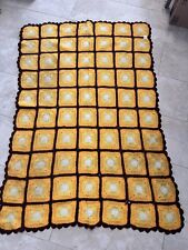 70’s Vintage Knit Blanket throw 1970’s picture