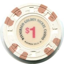 $1 Winnebago Golden Nickel Casino Chip - Wisconsin Dells, Wisconsin picture