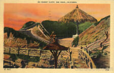 1948 San Diego,CA Sunset Cliffs California Henz Post Cards Linen Postcard picture