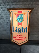 Vintage 1982 Heileman Old Style Light Lighted Beer Sign Bar Pub picture