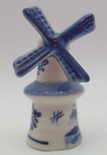 Vintage Delft Blue Articulated Windmill Salt or Pepper Shaker Made in Holland picture