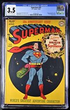SUPERMAN #53 (1948) | GOLDEN AGE | CGC 3.5 | CLASSIC COVER | RETELLS ORIGIN picture
