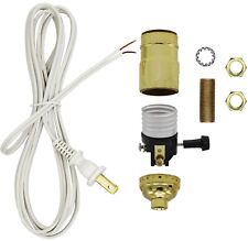Make a Lamp or Repair Kit - All Essential Hardware, 3 Way Socket - Gold picture