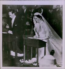 GA66 1953 Orig Photo ROYAL WEDDING Archduke Robert Hapsburg Princess Marguerite picture