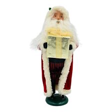 Byers Choice Santa Claus With Gifts Christmas Doll Beautiful Velvet Coat 13” picture