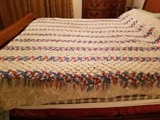 Vintage Crochet Knit Bed Cover 86