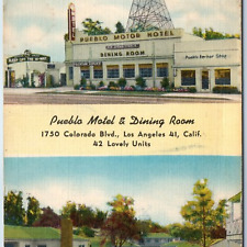c1950s Los Angeles Cali Pueblo Motel Dining Room AAA Colorado Blvd Route 66 A221 picture