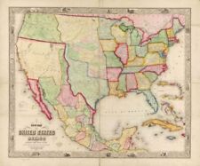 1847 Map| New map of the United States and Mexico| Mexico|United States Map Size picture