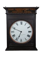 Rare Self Winding Clock Co Naval Observatory Time Western Union Wall Clock 26